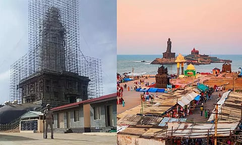 பாபர் மசூதி இடிப்பு தினம்: திருவள்ளுவர் சிலைக்கு துப்பாக்கி ஏந்திய போலீஸ் பாதுகாப்பு