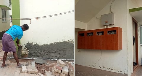 'தினத்தந்தி' செய்தி எதிரொலி; தூய்மை பணியாளர்கள் குடியிருப்பில் சீரமைப்பு பணி