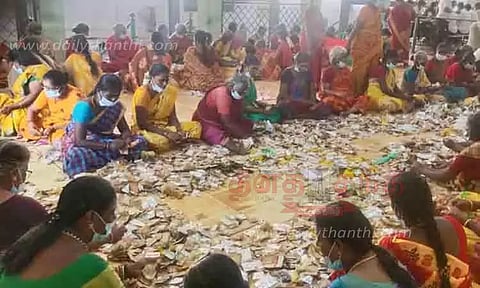 இருக்கன்குடி மாரியம்மன் கோவிலில் உண்டியல் எண்ணிக்கை