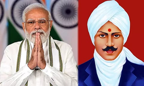 "பாரதியாரின் கனவுகளை நிறைவேற்ற பாடுபட்டு வருகிறோம்" - பிரதமர் மோடி டுவீட்