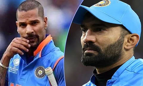 தவானின் கிரிக்கெட் வாழ்க்கை சோகத்துடன் முடிவுக்கு வருகிறது" - இந்திய வீரர் தினேஷ் கார்த்திக் கணிப்பு!