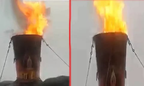 திருவண்ணாமலை: அருணாசலேஸ்வரர் கோவிலில் 8-வது நாளாக கொழுந்துவிட்டு எரியும் மகாதீபம்...!