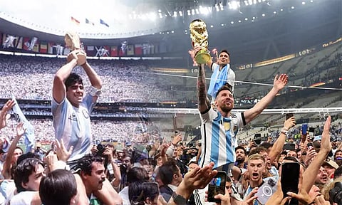 உலகக்கோப்பை கால்பந்து: அன்று மரடோனா.... இன்று மெஸ்சி..!!