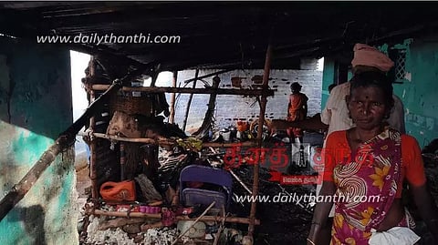 கோபி அருகே வீட்டில் தீ விபத்து