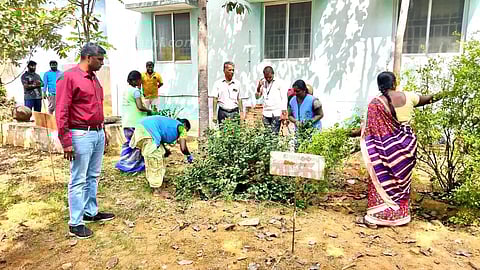 அரசு மருத்துவமனையில் ஒட்டுமொத்த துப்புரவு பணி