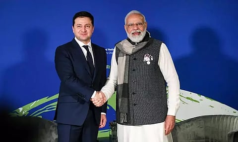 இந்திய பிரதமர் மோடியுடன் உக்ரைன் அதிபர் ஜெலன்ஸ்கி உரையாடல்...!