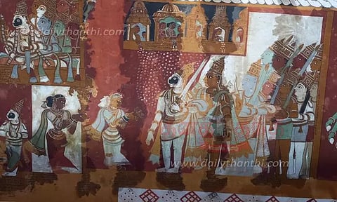 பழுதடைந்து வரும் தேவாசிரியர் மண்டபத்தில் மூலிகை ஓவியங்கள் பாதுகாக்கப்படுமா?