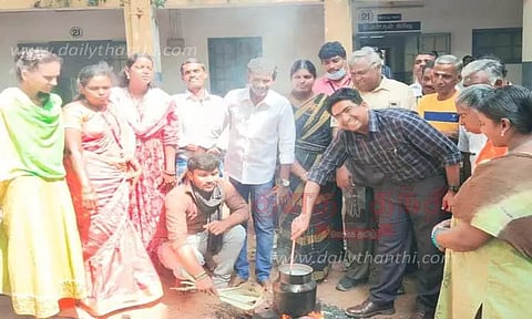 மனநலம் பாதிக்கப்பட்டோர் மையத்தில் பொங்கல் விழா; கலெக்டர் விஷ்ணு பங்கேற்பு