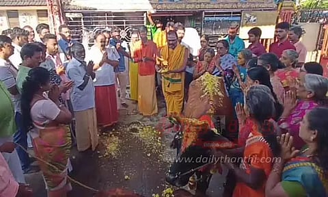 இந்து முன்னணி சார்பில் கோ பூஜை