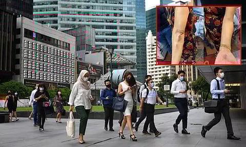 சிங்கப்பூரில் இந்திய வம்சாவளி பெண் மீது மார்பில் மிதித்து, இனவெறி தாக்குதல்