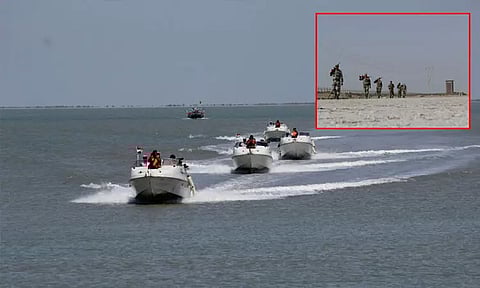 குடியரசு தினம் எதிரொலி; இந்தோ-பாகிஸ்தான் சர்வதேச எல்லையில் கடல், தரை மார்க்க தீவிர ரோந்து பணி