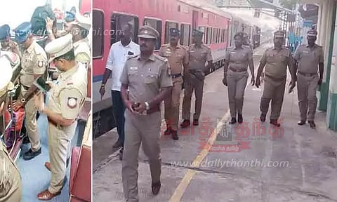 காரைக்குடி ரெயில் நிலையத்தில் போலீசார் தீவிர சோதனை