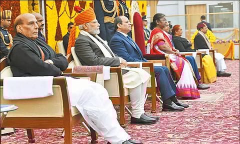 டெல்லியில் குடியரசு தின விழா கோலாகலம்: சிறப்பு விருந்தினராக பங்கேற்ற எகிப்து அதிபர் சிசி