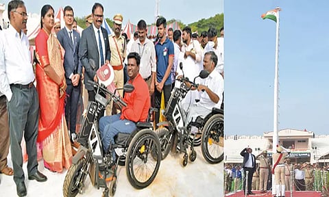திருவள்ளூர் மாவட்ட குடியரசு தின விழாவில் கலெக்டர் தேசிய கொடியேற்றி மரியாதை