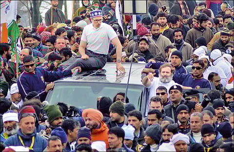 ராகுல் காந்தியின் நடைப்பயணத்தில் பாதுகாப்பு குறைபாடு - காஷ்மீர் நிர்வாகம் மீது குற்றச்சாட்டு