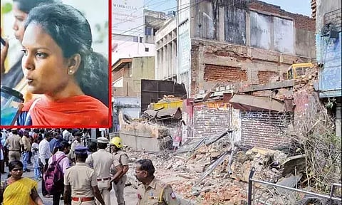 கட்டிடம் இடிந்து இளம்பெண் உயிரிழந்த விவகாரம் - ஒப்பந்ததாரர் கைது