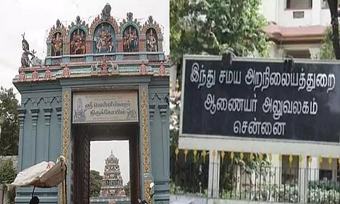 திருவெள்ளைவாயலில் பழமை வாய்ந்த திருவெண்ணீஸ்வரர் கோவிலில் தூய்மை பணி; இந்து சமய அறநிலைத்துறை இணை ஆணையர் ஆய்வு