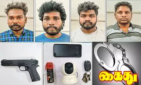 ஆஸ்பத்திரிக்குள் புகுந்து மிளகுத்தூள் 'ஸ்பிரே' அடித்து டாக்டரிடம் கொள்ளை; 4 பேர் கும்பலை மடக்கி பிடித்த போலீசார்