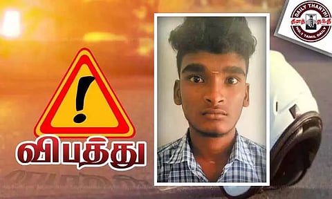 ஆவடி அருகே மோட்டார் சைக்கிள் விபத்தில் பிளஸ்-2 மாணவர் பலி - மேலும் 2 பேர் காயம்