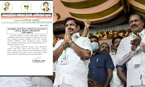 அதிமுக வேட்பாளராக தென்னரசுவை அறிவித்து ஒப்புதல் படிவம் - அவைத்தலைவர் தமிழ்மகன் உசேன் வெளியீடு
