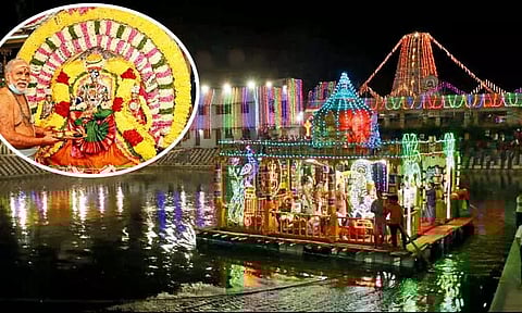 தைப்பூசத்தை முன்னிட்டு மாங்காடு காமாட்சி அம்மன் கோவிலில் தெப்பத்திருவிழா - திரளான பக்தர்கள் சாமி தரிசனம்