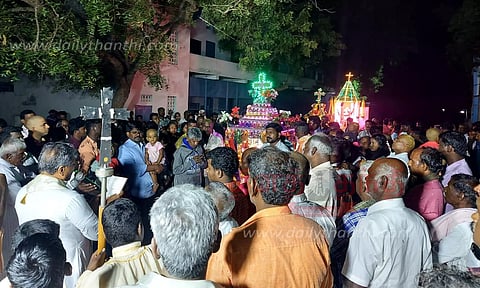 ஓரியூர் புனித அருளானந்தர் ஆலயத்தில் சப்பரப்பவனி