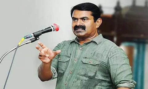 கடலில் அமைப்பதற்கு பதிலாக மதுரையில் கட்டிவரும் கலைஞர் நூலகத்தில் கருணாநிதிக்கு நினைவுச்சின்னம் அமைக்கலாம் - சீமான்