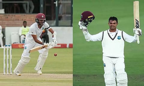 ஜிம்பாப்வேக்கு எதிரான டெஸ்ட்: வெஸ்ட் இண்டீஸ் வீரர்கள் பிராத்வெய்ட், தேஜ்நரின் சதம்