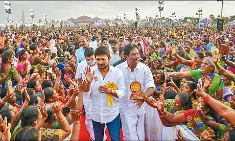 தி.மு.க.வின் தேர்தல் அறிக்கையை 75 சதவீதம் நிறைவேற்றி விட்டோம்: உதயநிதி ஸ்டாலின் பேச்சு