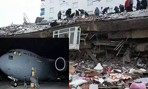 துருக்கிக்கு உதவ 2 விமானப்படை விமானங்களை மருத்துவக் குழுக்களுடன் அனுப்பியது இந்தியா