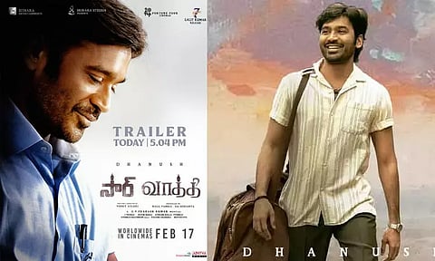 தனுஷ் நடிக்கும் 'வாத்தி' படத்தின் டிரைலர் இன்று மாலை வெளியாகும் என படக்குழு அறிவிப்பு!