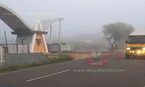 சிவகாசி பகுதியில் கடும் பனி