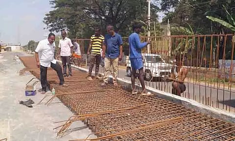 அரிஸ்டோ மேம்பால கட்டுமான பணிகள் தீவிரம்