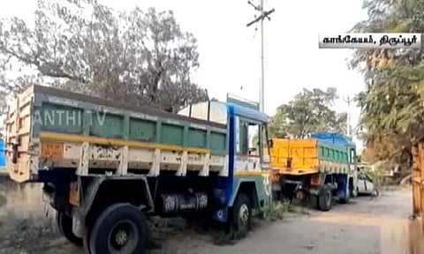 வாகனத்தை சோதனை செய்த பெண் அதிகாரியை லாரி ஏற்றிக் கொல்ல முயற்சி - திருப்பூரில் பரபரப்பு