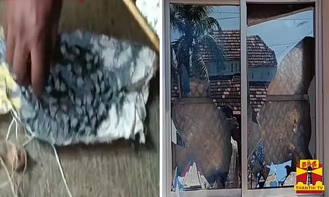 ஆர்.எஸ்.எஸ். நிர்வாகி வீட்டில் நாட்டு வெடிகுண்டு வீச்சு - போலீசார் விசாரணை