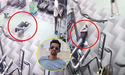 ஜிம்மில் உடற்பயிற்சியின் போது மாரடைப்பு; போலீஸ் கான்ஸ்டபிள் சுருண்டு விழுந்து பலி - அதிர்ச்சி வீடியோ