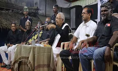 "திராவிட மாடல் ஆட்சியில் சமத்துவமும், சகோதரத்துவமும் உள்ளது" - கி.வீரமணி