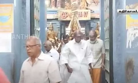 புதுச்சேரி கதிர்வேல் சாமி ஆலயத்தில் சூரசம்ஹார விழா - முதல்-மந்திரி ரங்கசாமி பங்கேற்று சாமி தரிசனம்