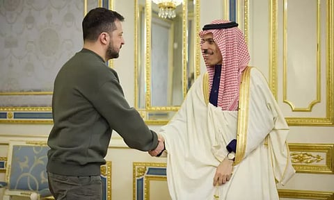 உக்ரைன் அதிபருடன் சவுதி வெளியுறவு மந்திரி சந்திப்பு