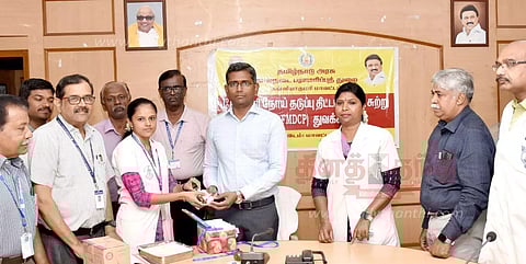 58,700 மாடுகளுக்கு கோமாரி நோய் தடுப்பூசி போடும் பணி