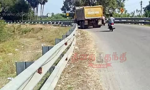 'தினத்தந்தி' செய்தி எதிரொலி: புதுக்கோட்டை-அறந்தாங்கி சாலையில் முட்புதர்கள் அகற்றம்