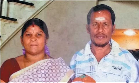 குடும்பத் தகராறில் மனைவியின் கழுத்தை கத்தியால் அறுத்துவிட்டு கணவர் தற்கொலை