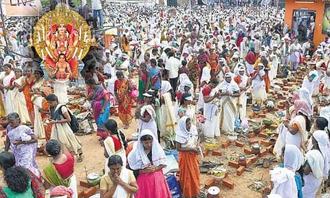 புகழ்பெற்ற ஆற்றுக்கால் பகவதி அம்மன் கோவில் பொங்கல் விழா: லட்சக்கணக்கான பக்தர்கள் பங்கேற்பு