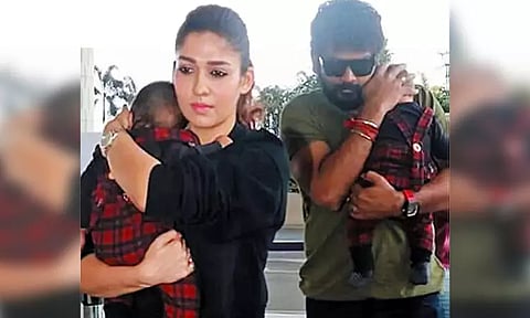 வைரலாகும் புகைப்படங்கள்... இரட்டை குழந்தையுடன் மும்பை சென்ற நயன்தாரா