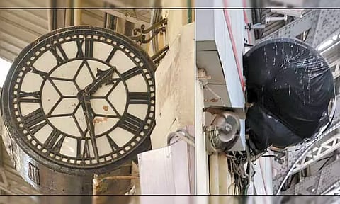 3 ஆண்டுகளாக பழுதை சரிசெய்ய முடியாமல் எழும்பூர் ரெயில் நிலையத்தில் மூடிக்கிடக்கும் தொன்மையான கடிகாரம்