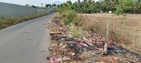 சாலையோரம் கொட்டப்படும் குப்பைகளால் சுகாதார சீர்கேடு