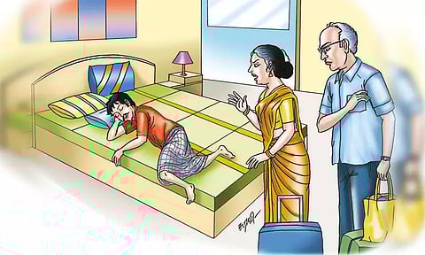 பிரிட்ஜை திறந்து 'சாக்லெட்' சாப்பிட்டு உற்சாகம்... திருட சென்ற வீட்டில் போதையில் தூங்கிய கட்டிட தொழிலாளி