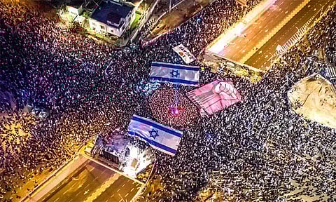 இஸ்ரேலில் வரலாறு காணாத போராட்டம் - லட்சக்கணக்கானோர் திரண்டதால் பரபரப்பு
