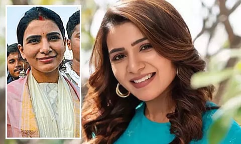 அம்மன் கோவிலில் தியானம்... ஆன்மீகத்தில் ஈடுபாடு காட்டும் நடிகை சமந்தா