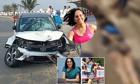 காலை நடைபயிற்சிக்கு சென்றபோது கார் மோதி ஐடி நிறுவன தலைவி பலி - அதிர்ச்சி சம்பவம்